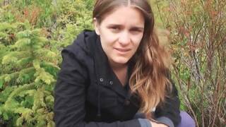 Luxury Brunette And Outdoor Masturbation blowjob