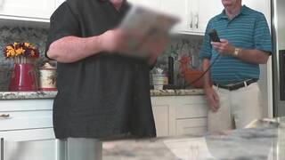 Teen debutante sucking on pensioners dick creampie