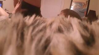 Guy cheating his wife with a slut blowjob