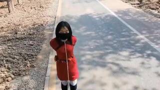 Chinese Girl outdoor exhibitionism BDSM Training 184