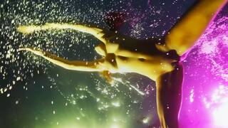 Bombastic big tits nude teen Alyssa Arce reveals her pussy under the water