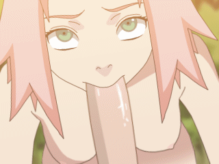 Sakura gives you a blowjob