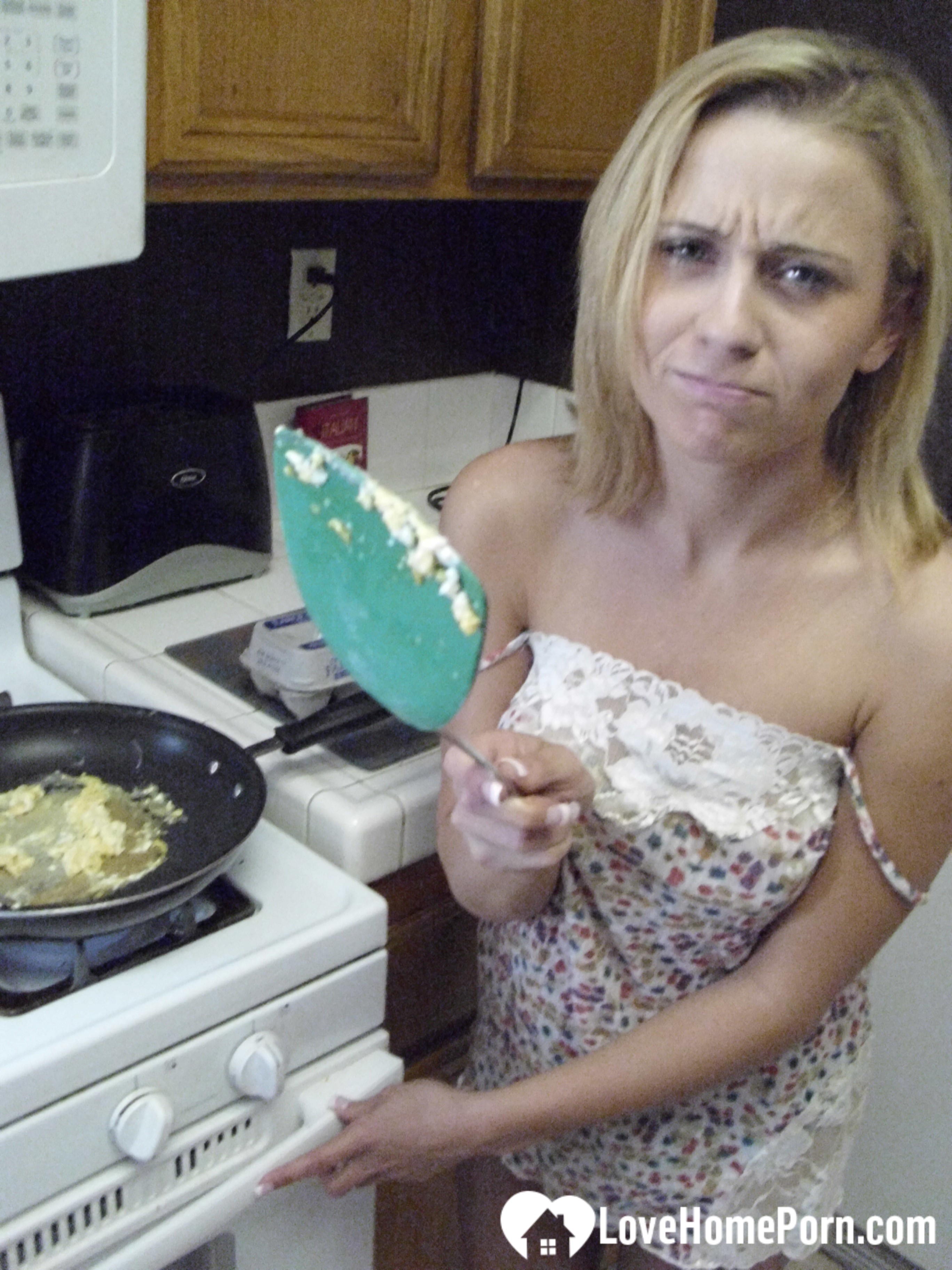 My wife really enjoys cooking while naked