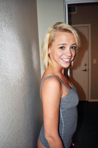 Blonde exhibitionist girlfriend pics and webcam spread shots