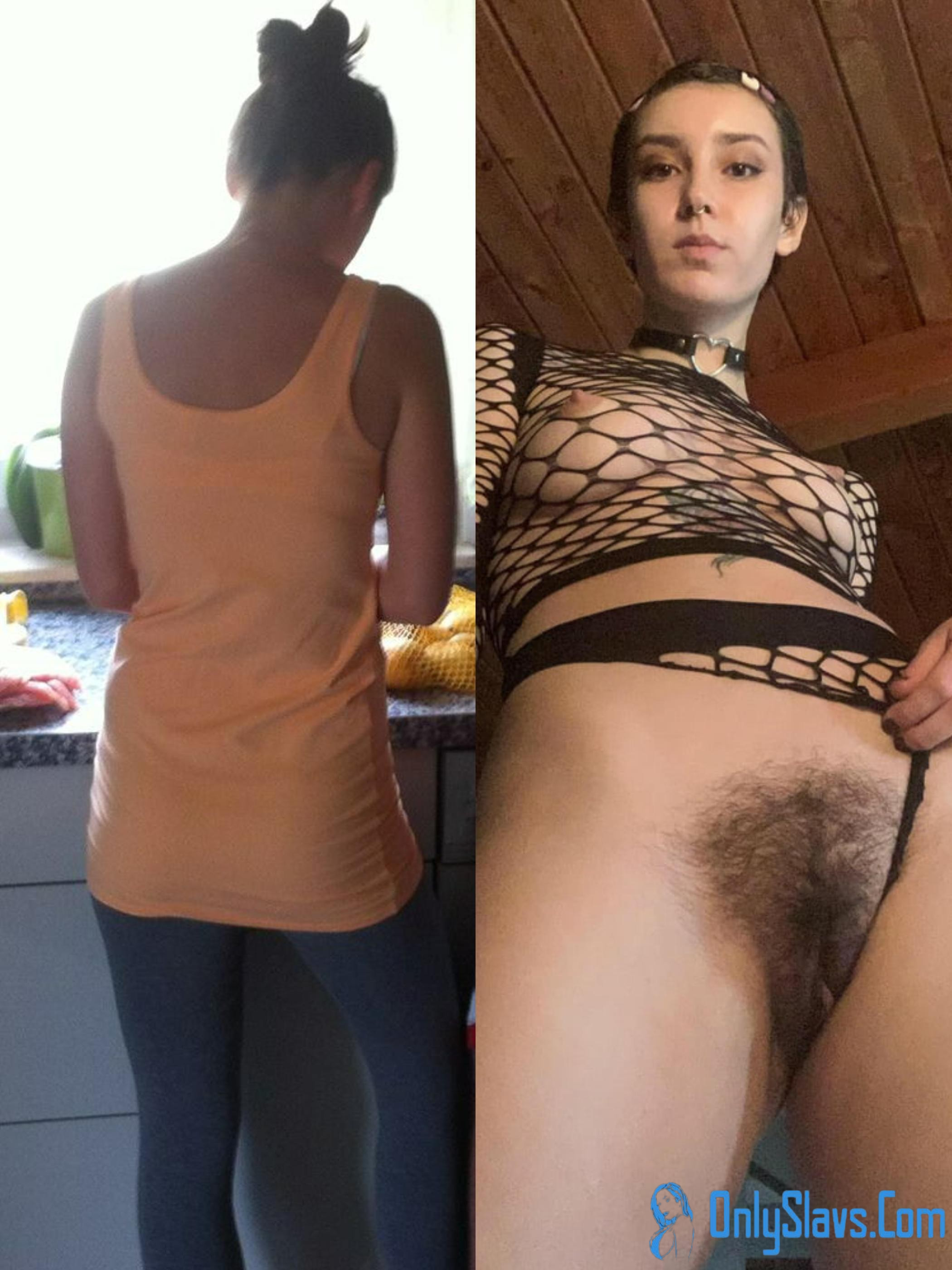 Dressed/undressed Slavic Russian Sluts