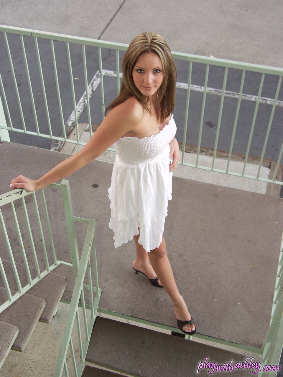 Babe in a white dress