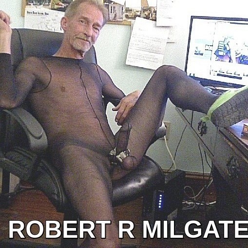ROBERT R MILGATE A FREAK IN A SHEER  BLACK BODYSTOCKING