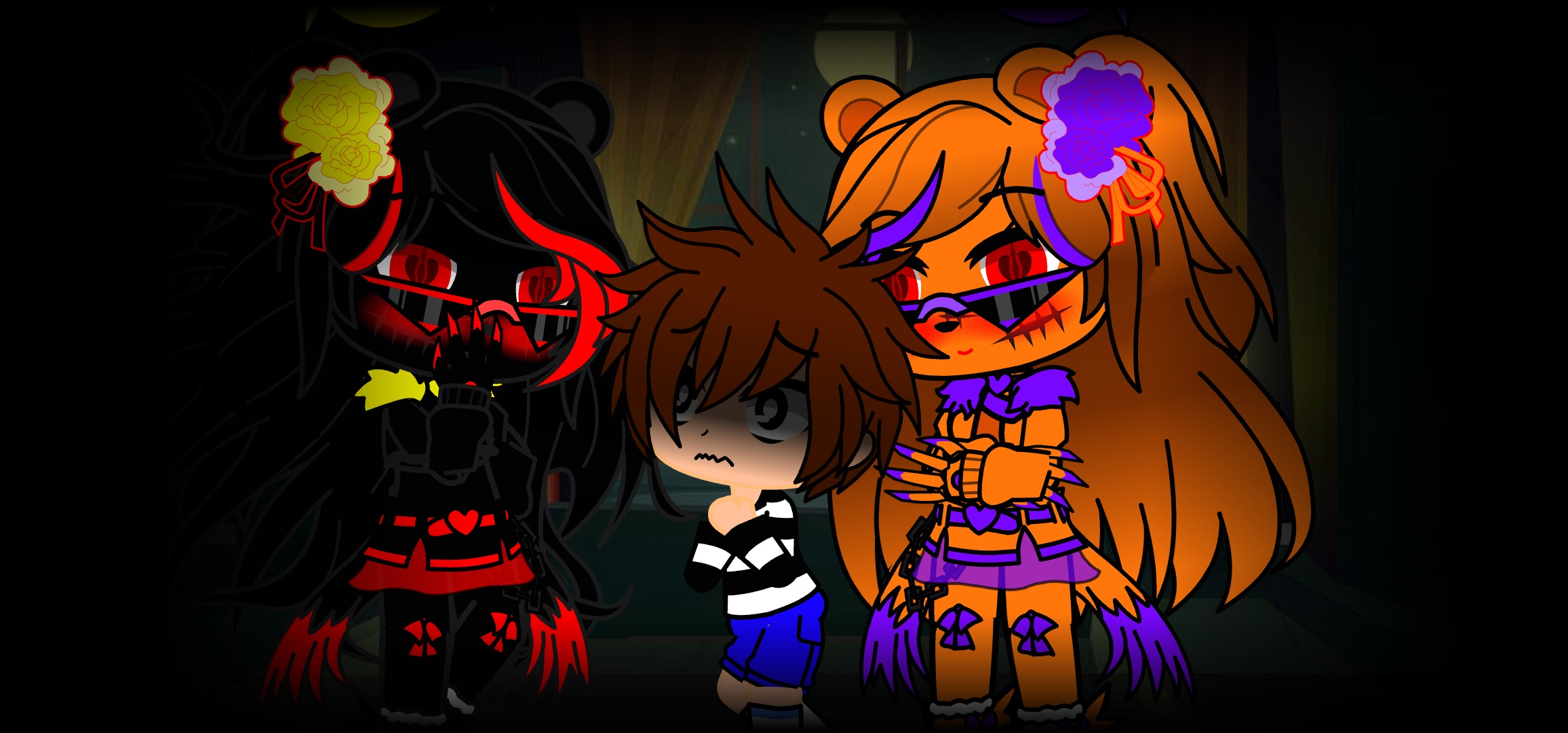 FNIA nightmare and FNIA nightmare fredbear fucks c.c afton