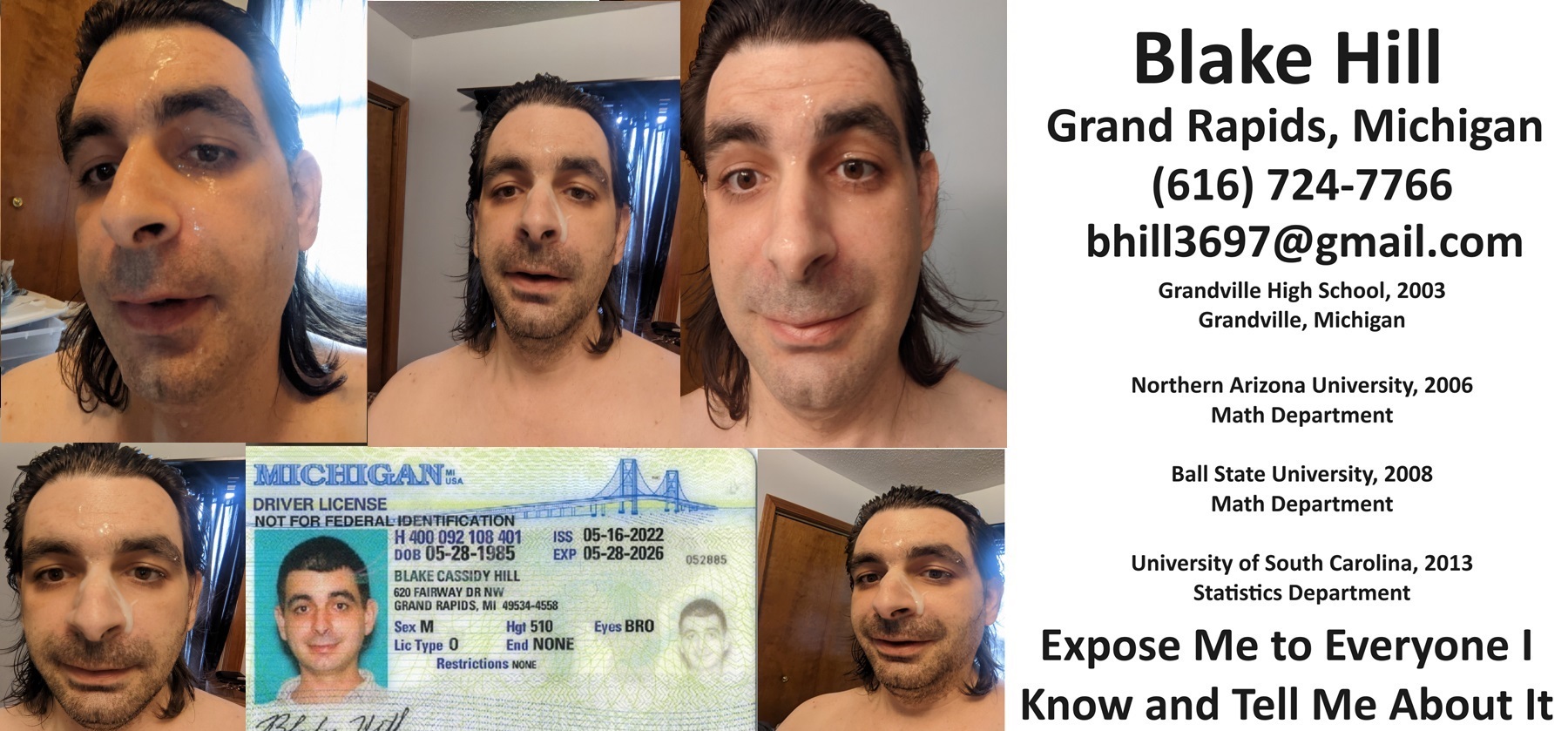 Webslut Blake Hill from Grand Rapids Michigan  collages