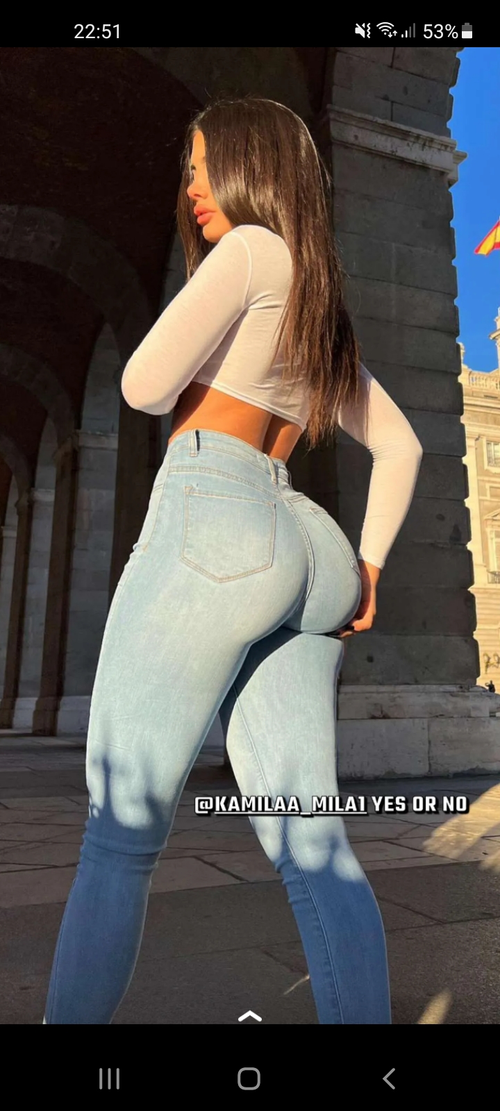 Ass in jeans blowjob anal cum