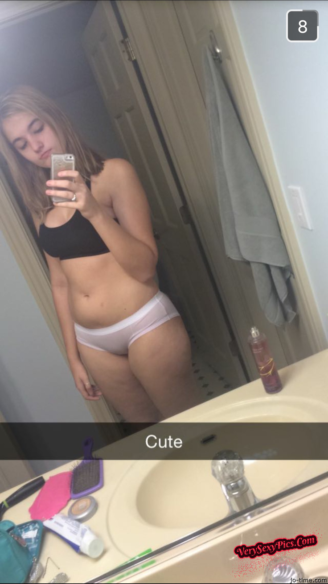 Cute teen doesn't hide her big juicy boobs