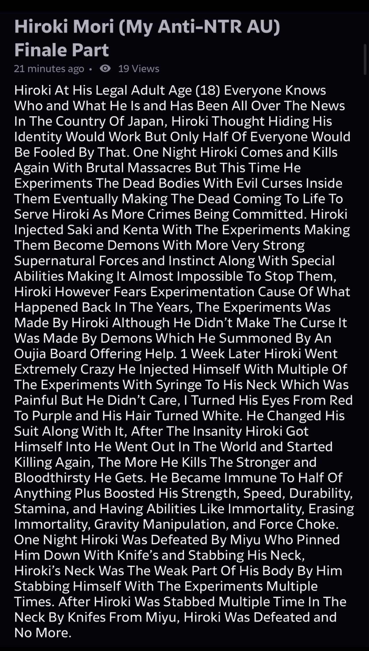 N/Y Becomes Hiroki Mori (My Anti-NTR AU)