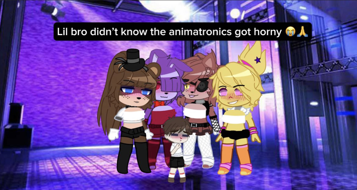 Shota boy gets jumped by horny animatronics~