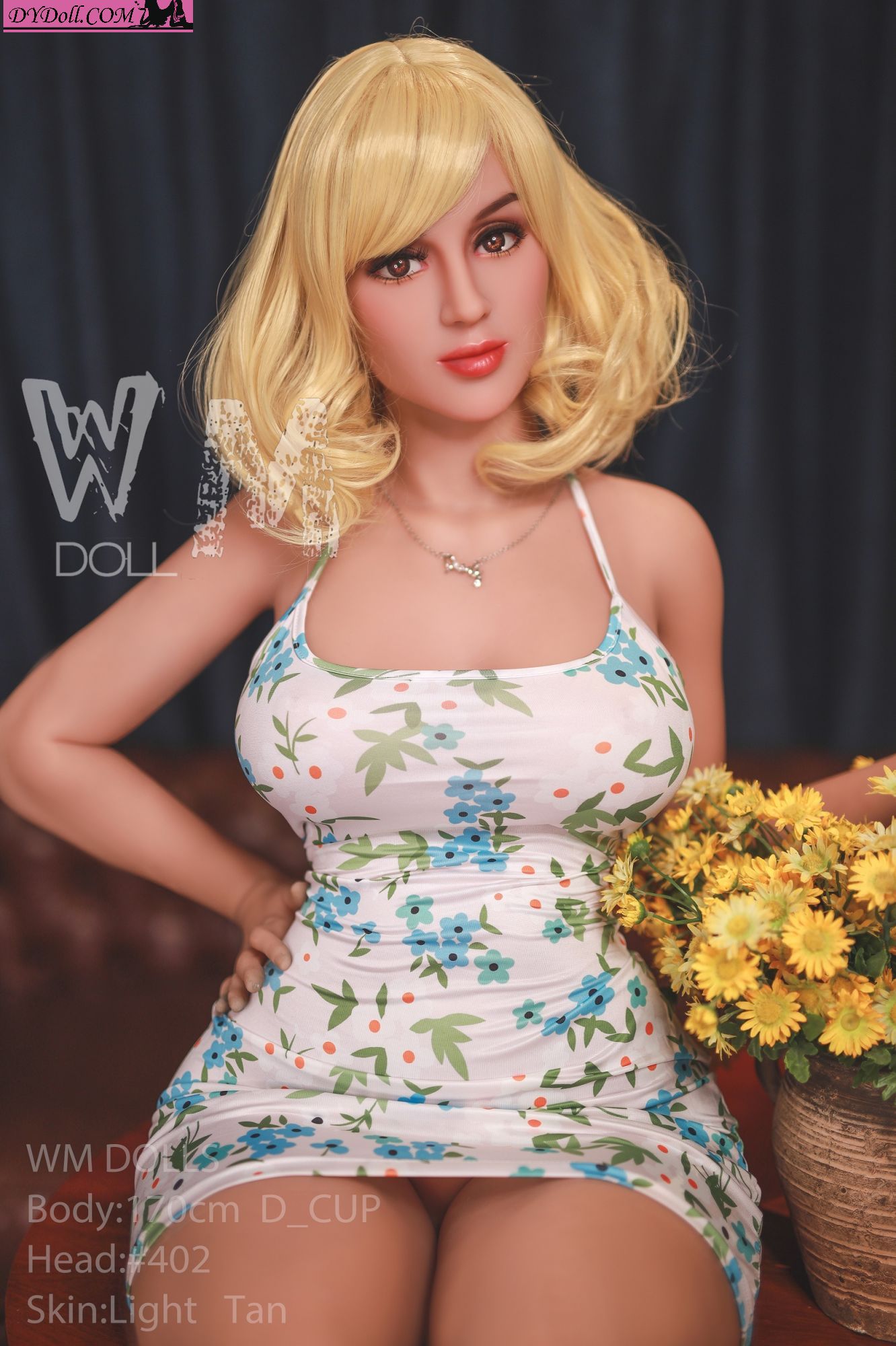 Blonde cute teen sex doll toy with big boobs