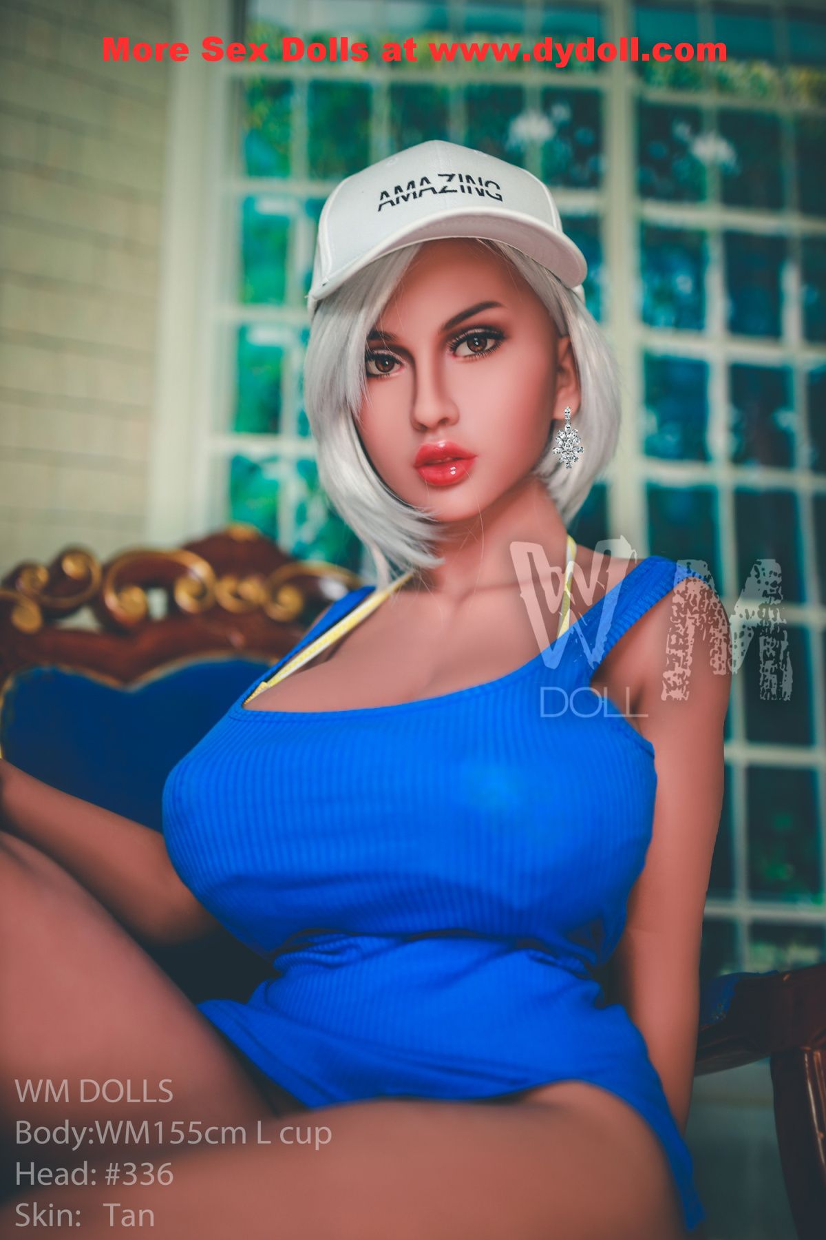 Blonde realistic sex doll with big boobs
