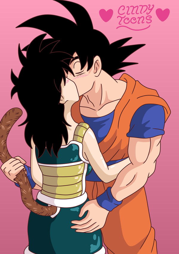 Goku and gine kissing