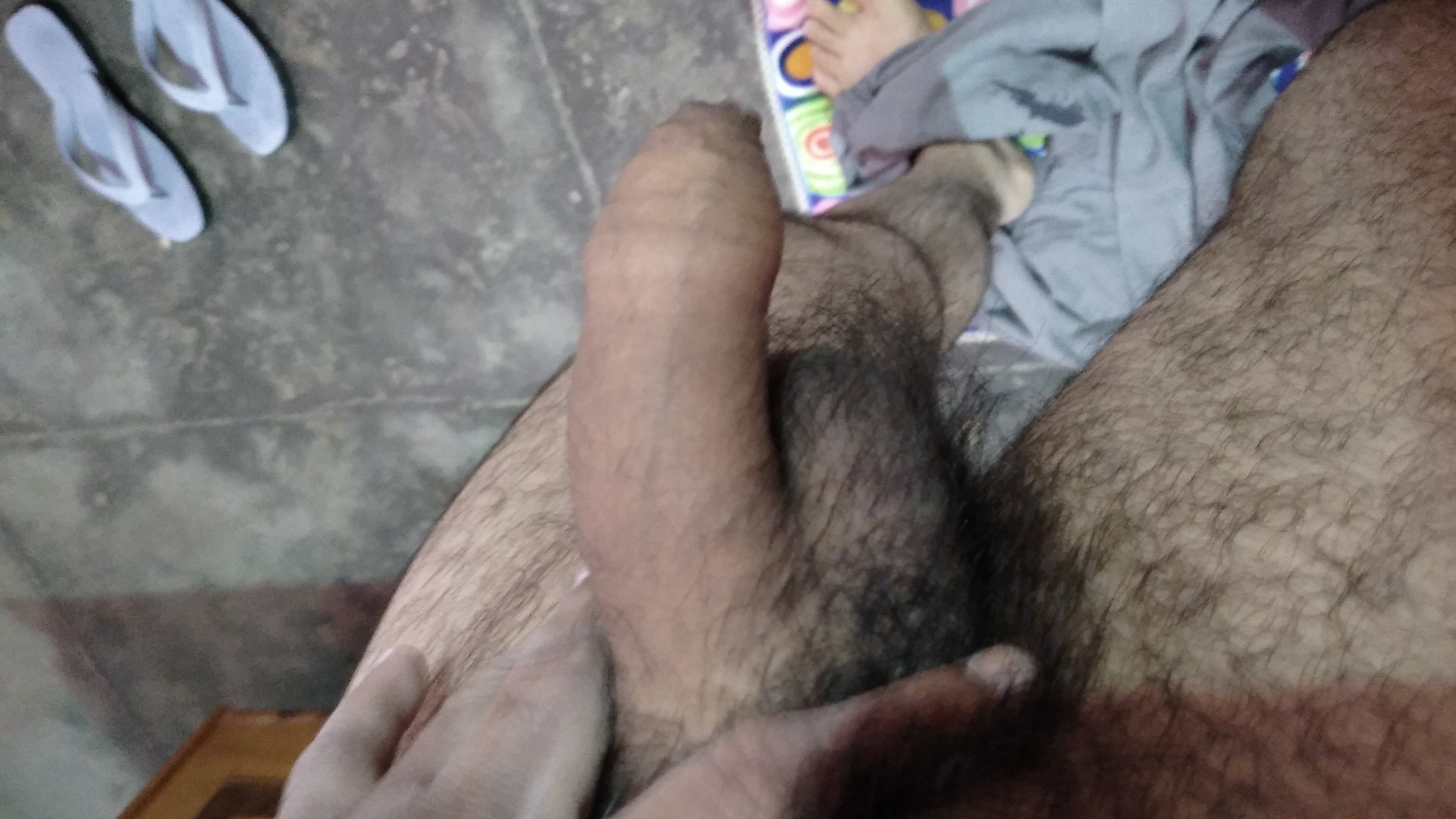 Indian middle age man show his pennis