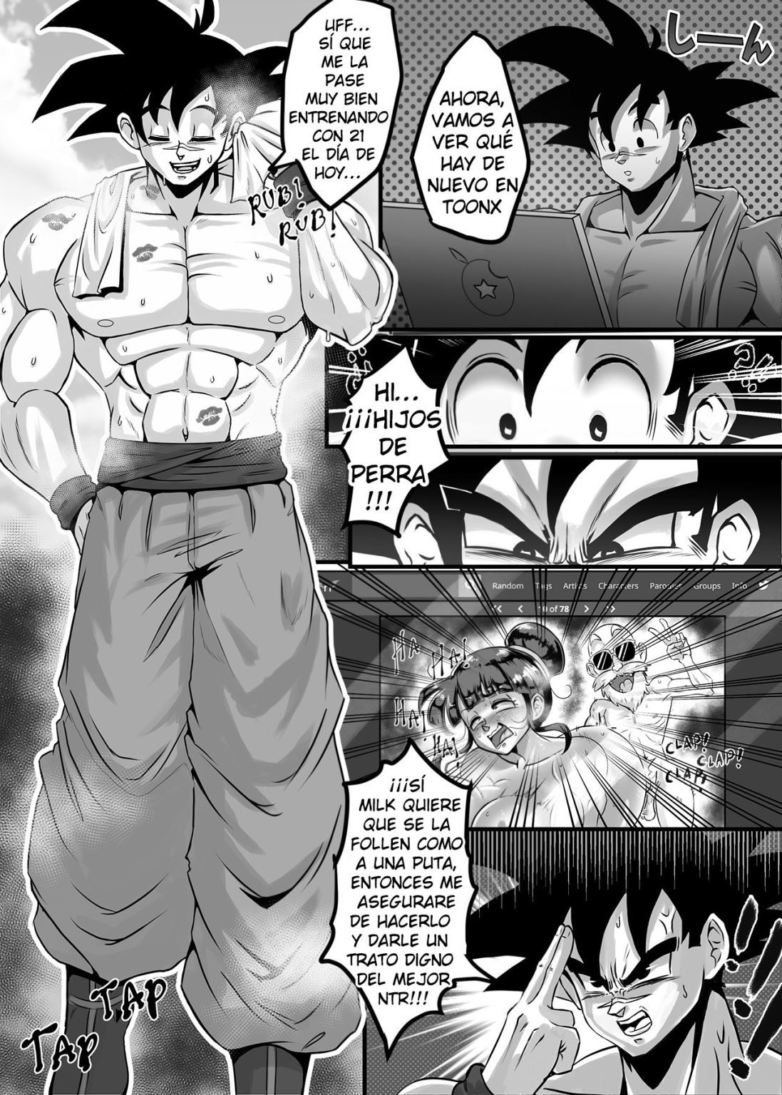 Goku x chichi/milk after dragonball tale