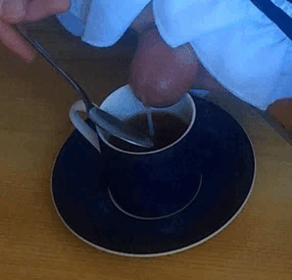 She Loves Drinking Coffee With Cum GIF