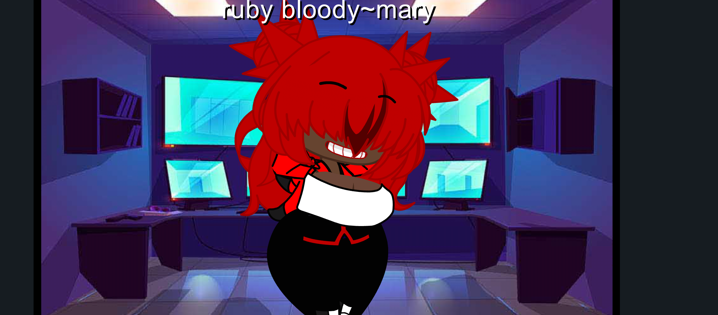 Here ruby "bloody~mary" the red imposter and careful she lov