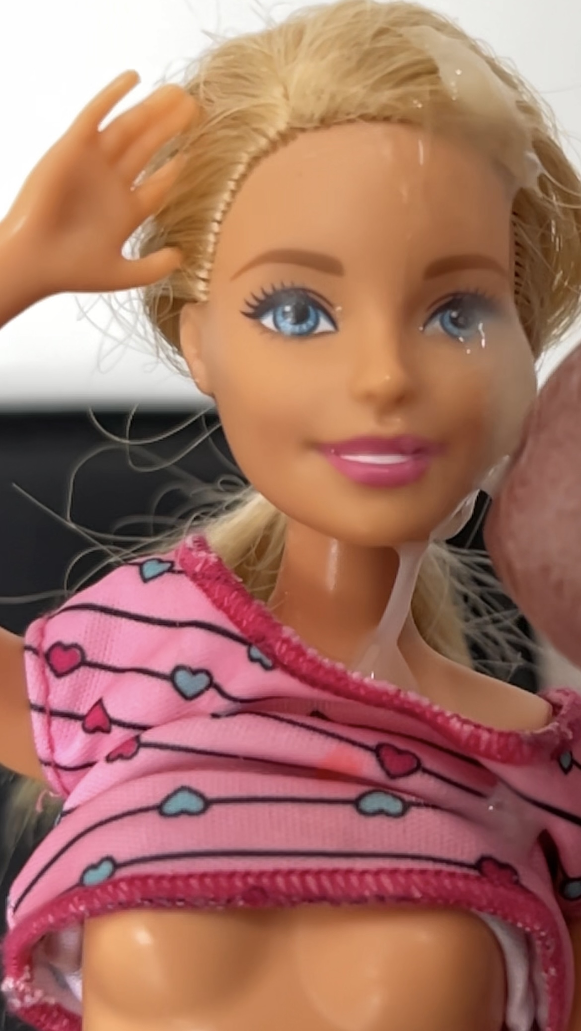 Secondhand store Barbie doll fucked and cum facial