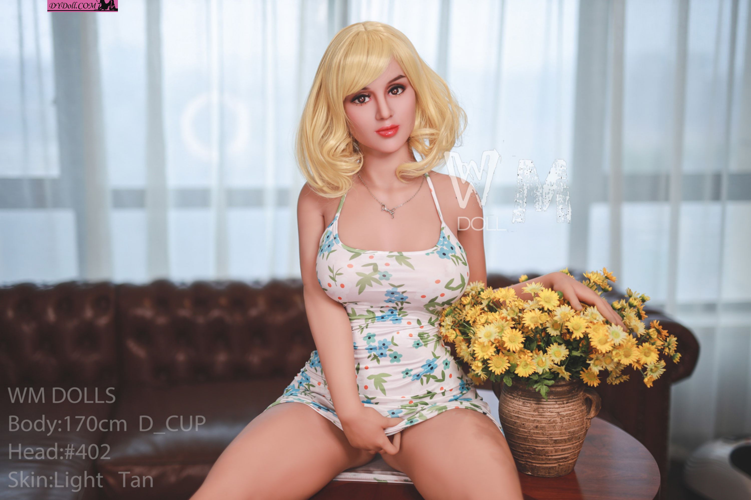 Blonde cute teen sex doll toy with big boobs