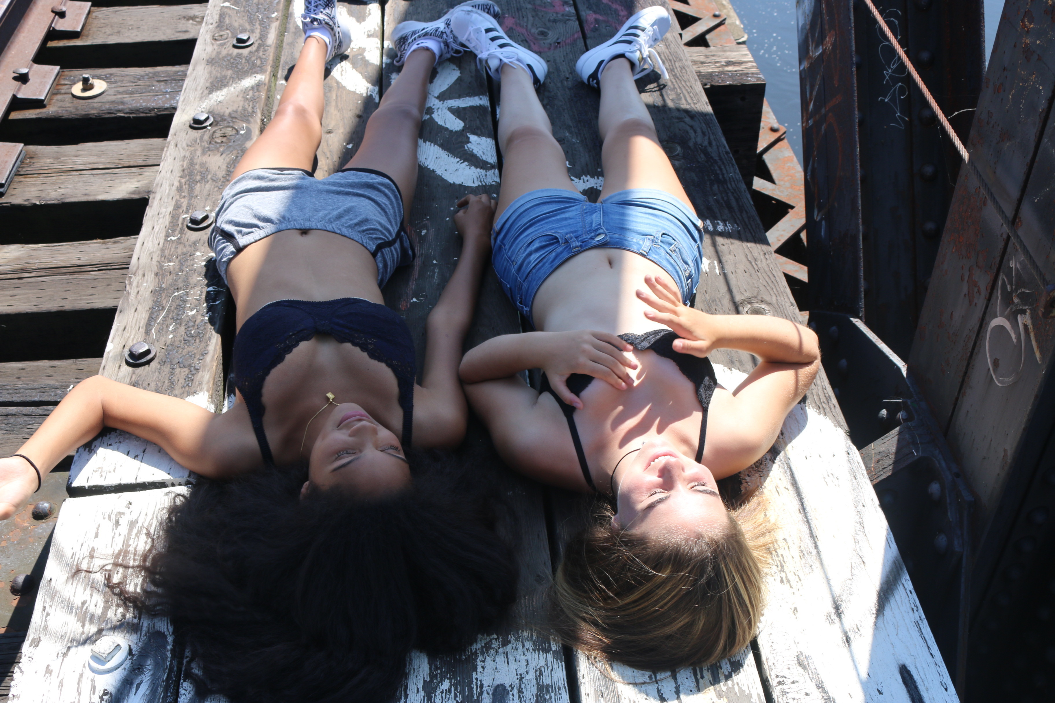 Having Fun NN Teen Girls Outdoors