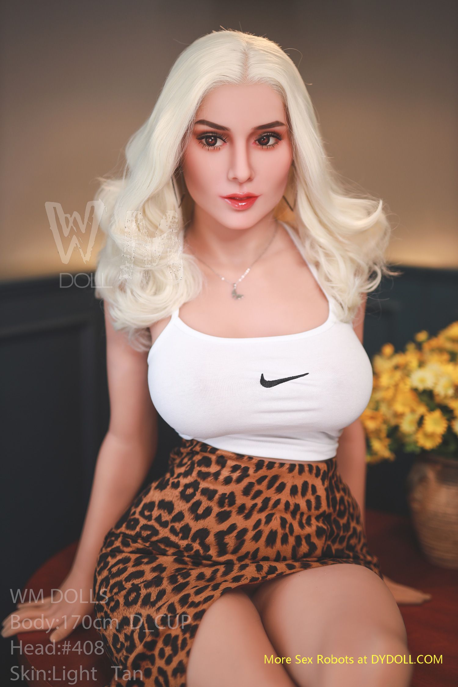 Blonde hot mature sex robot with big boobs
