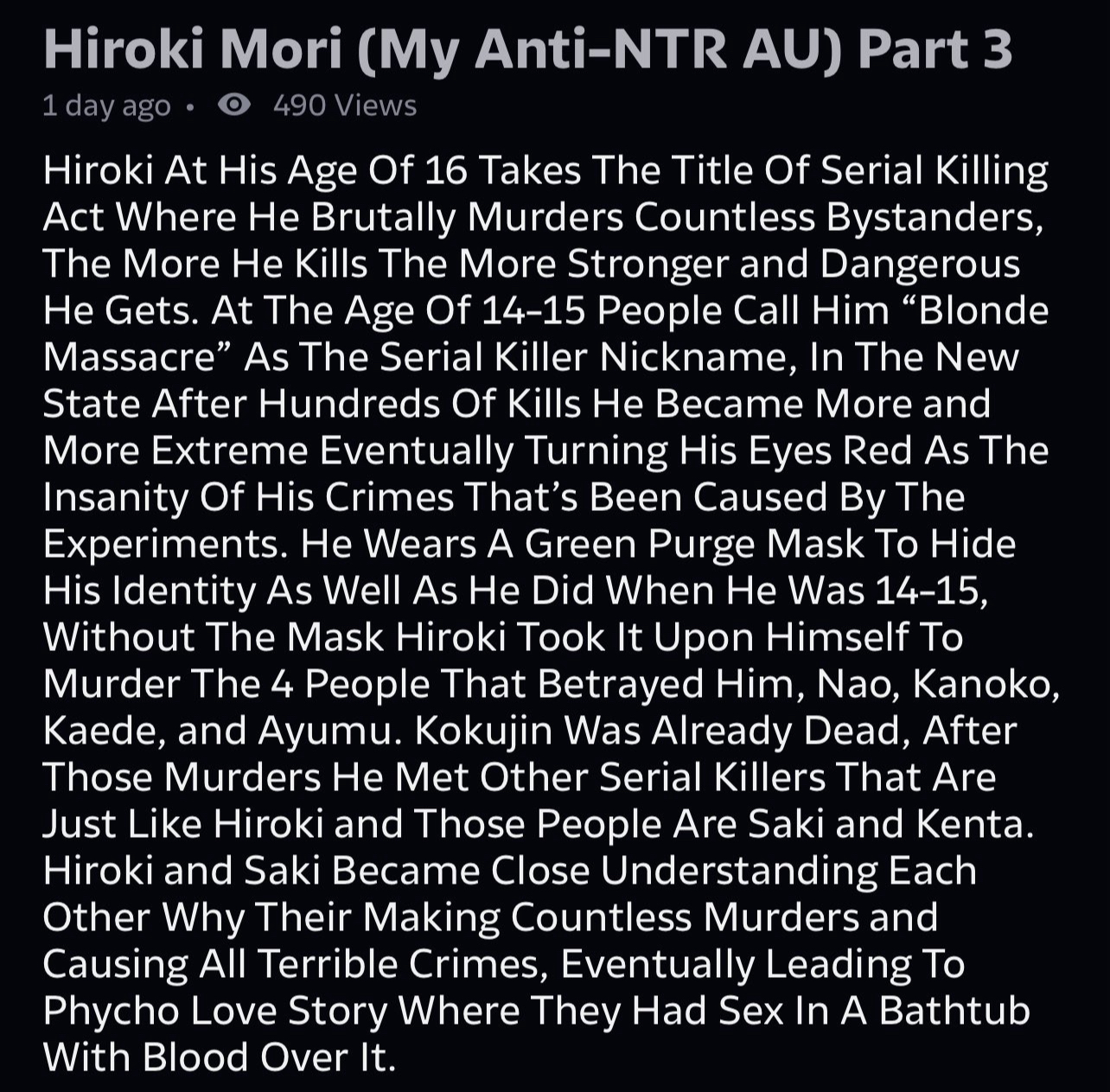 N/Y Becomes Hiroki Mori (My Anti-NTR AU)