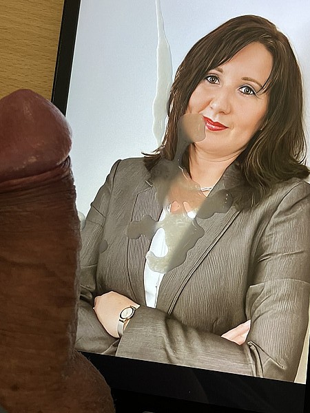 Secretary Michaela is a sexy cum target