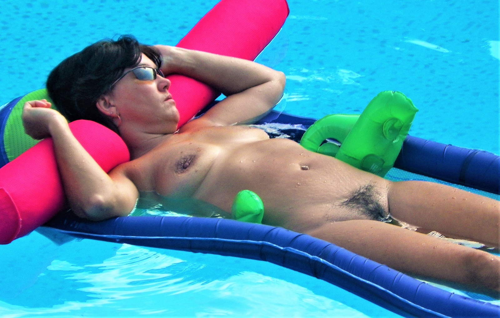 Mature  Wife Naked in the Pool