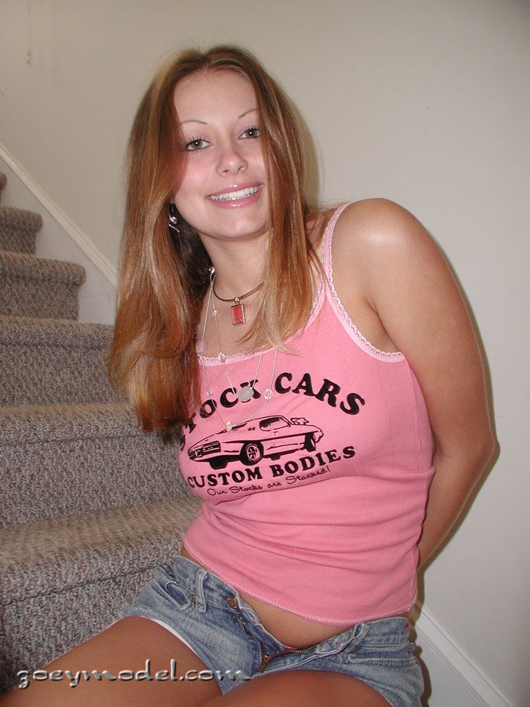 Sexy teen babe in pink