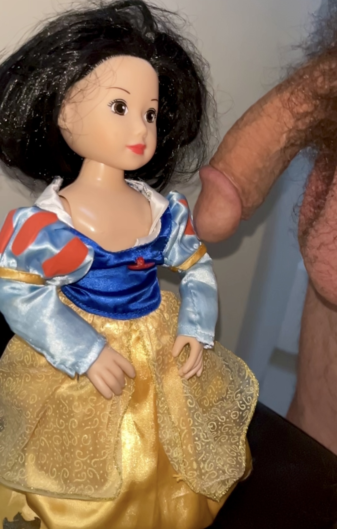 Disney’s Snow White doll footjob handjob precum and cumshot