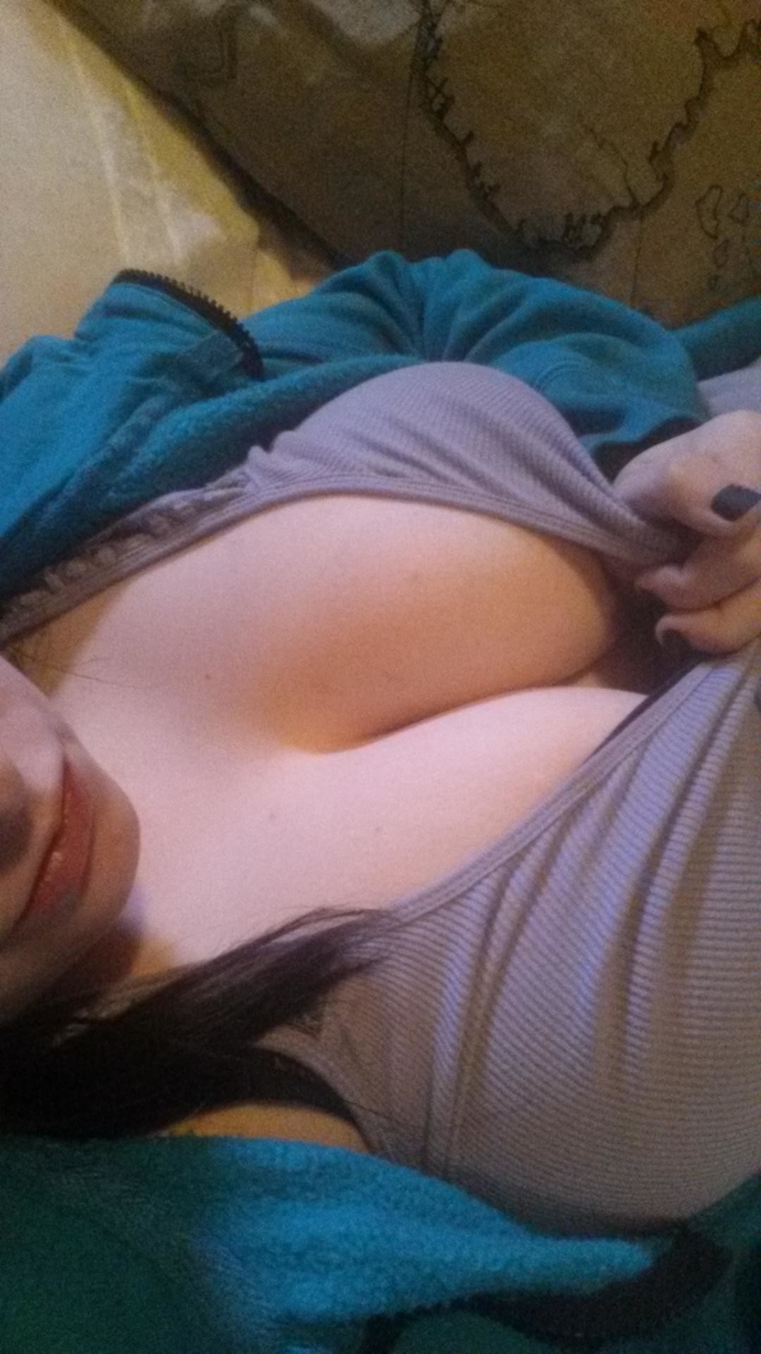 MMS Busting Out Selfie Huge Tits