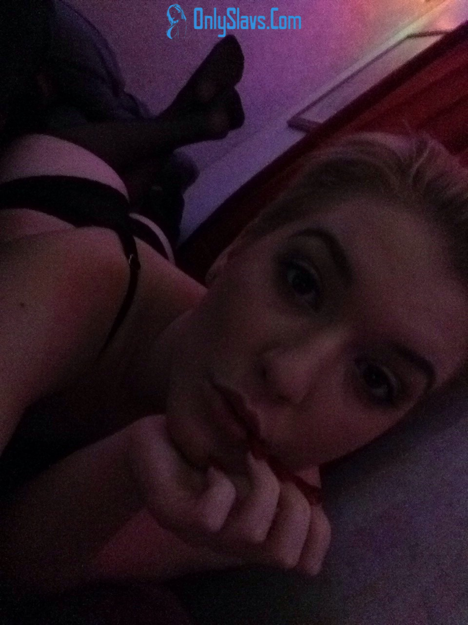 Leaked snapchat pics of nude petite Russian Slavic teen slut