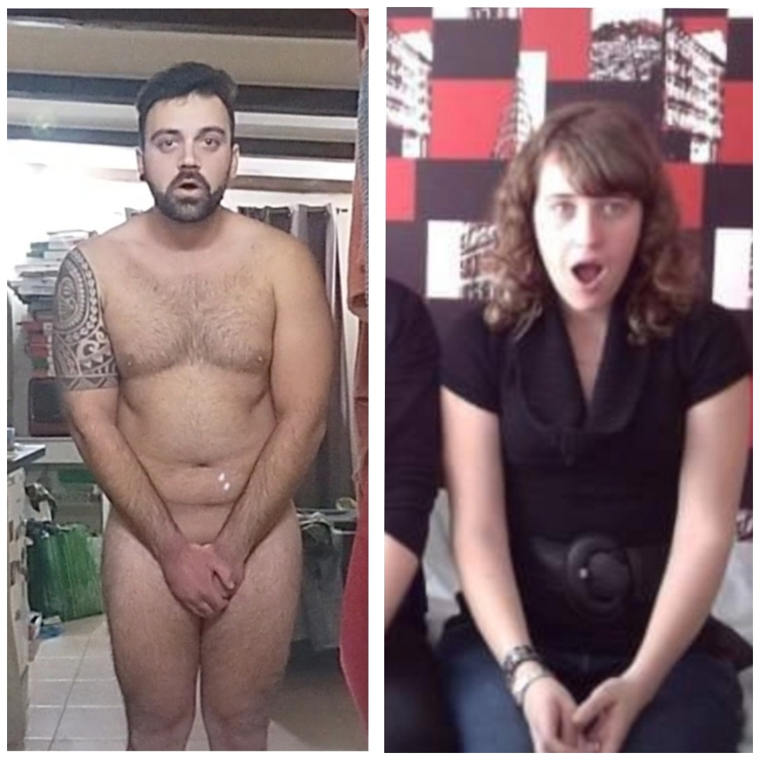 Manon caught Paolo naked embarrassing for him funny for her
