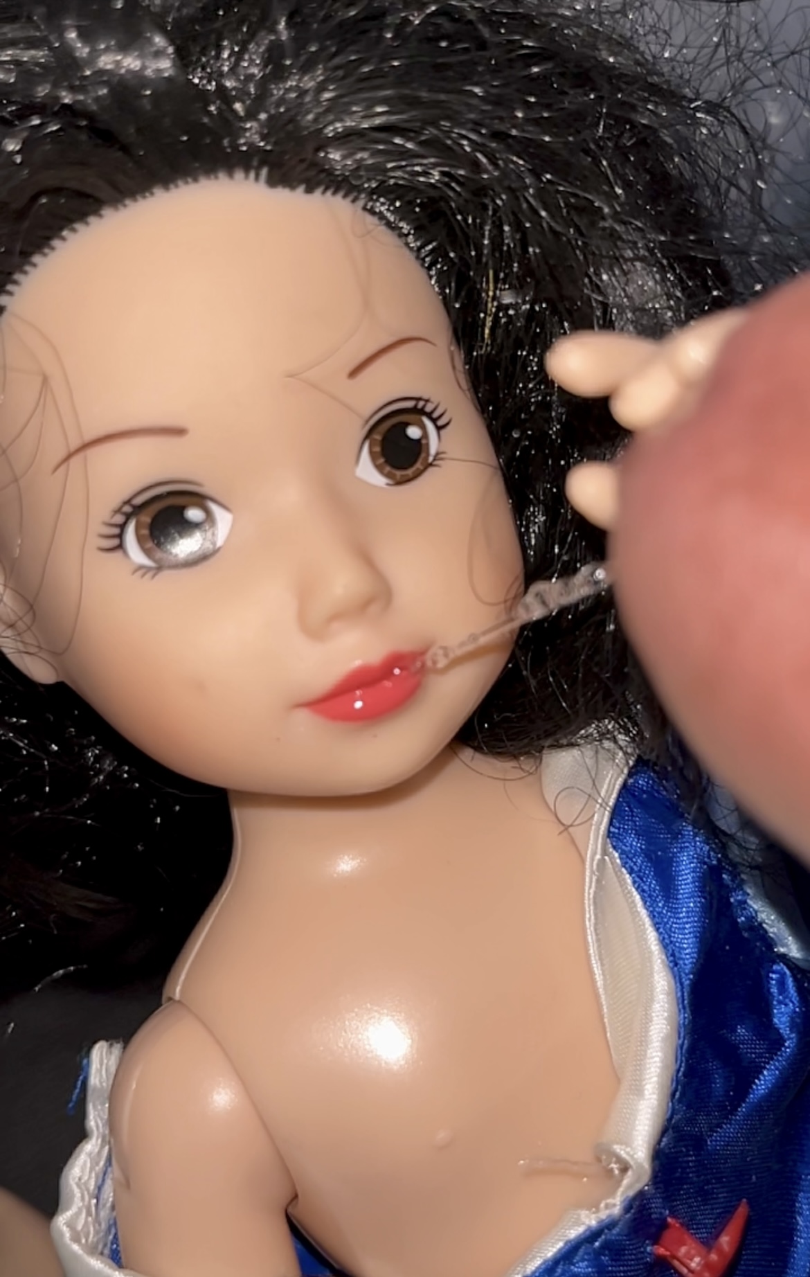 Disney’s Snow White doll footjob handjob precum and cumshot
