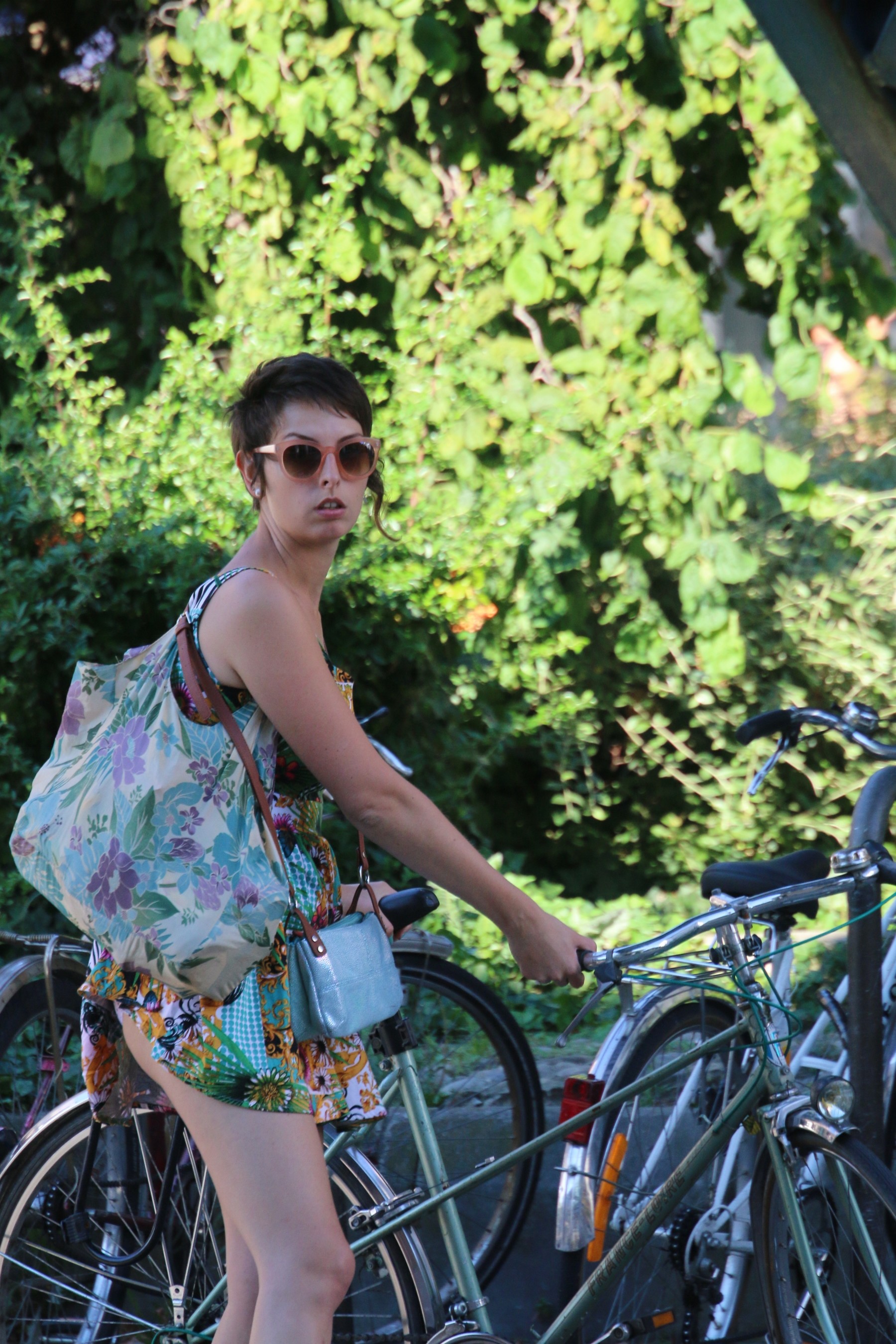 Woman On Bike Oops