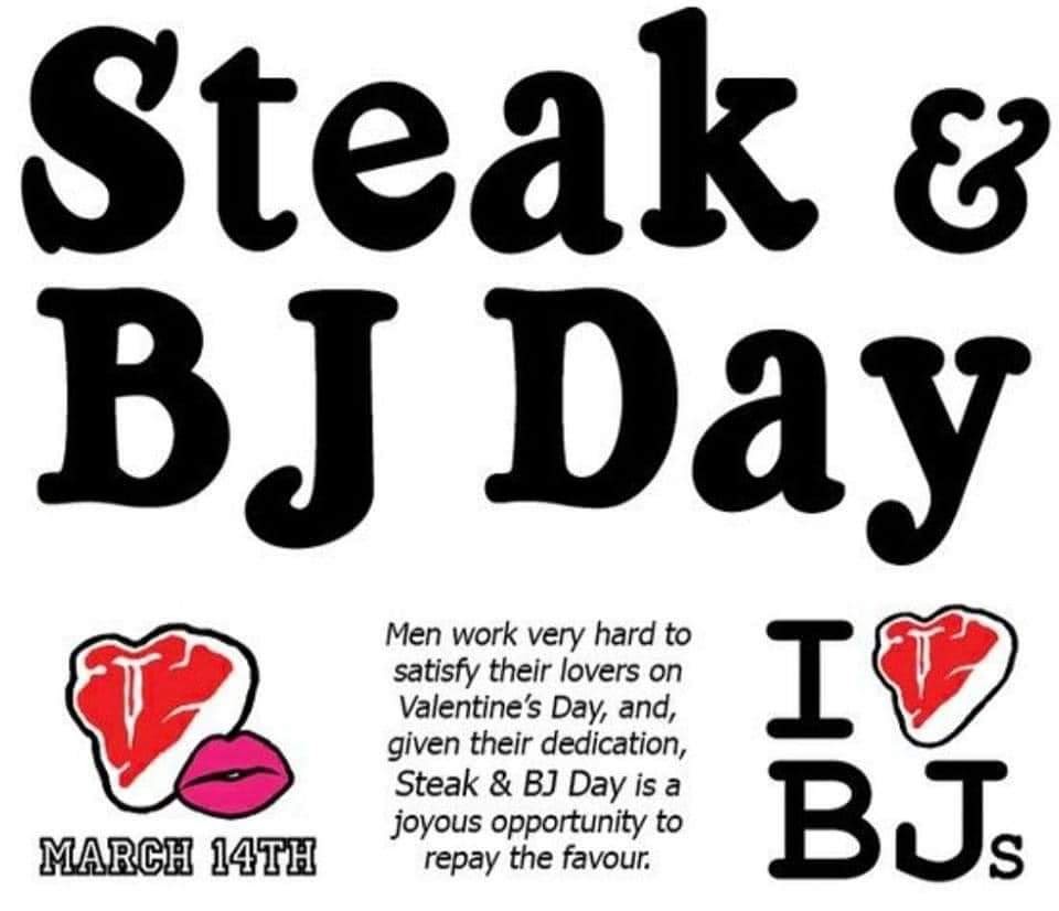 Happy National Steak and BJ Day
