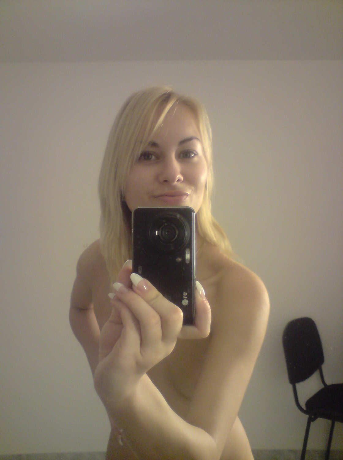 Smiling Selfie Blonde Beauty