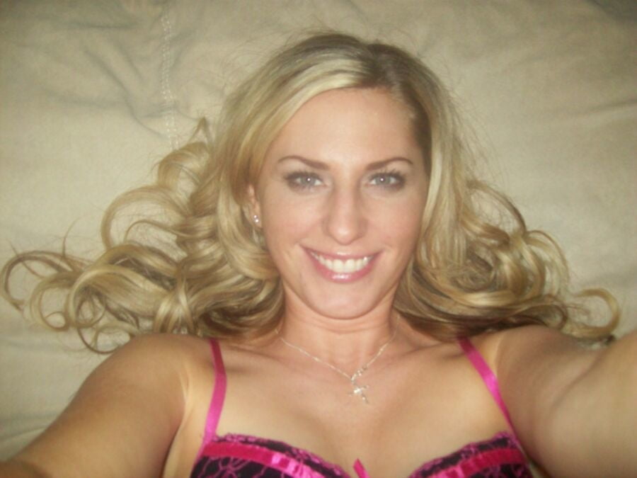Sexy Blonde Hot Wife showing Off