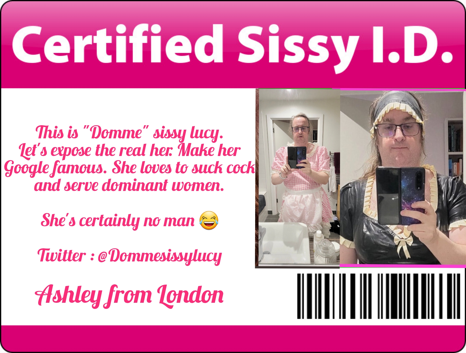 Exposed Sissy: Say hello to Sissy Lucy!