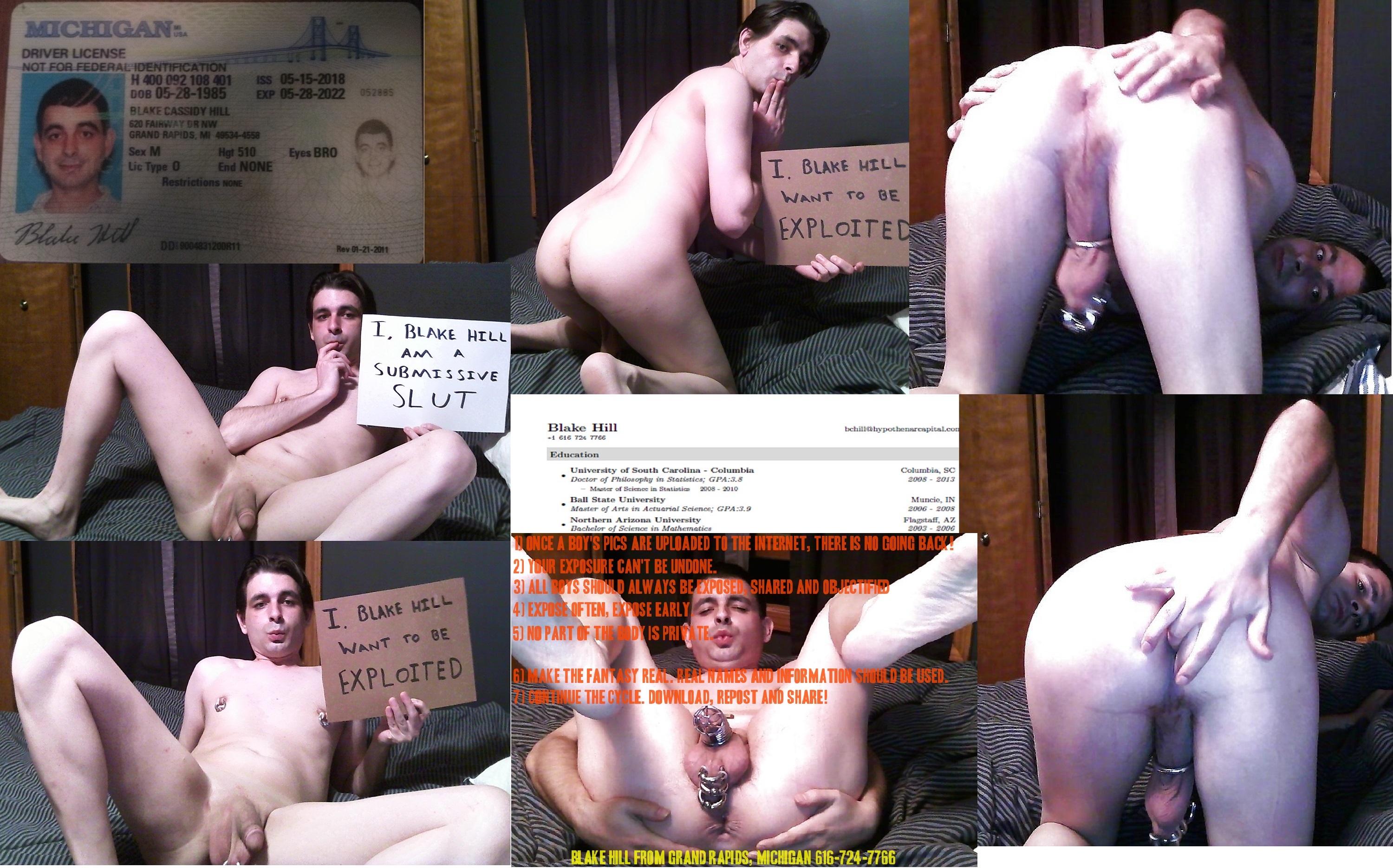 Webslut Blake Hill from Grand Rapids Michigan Exposed