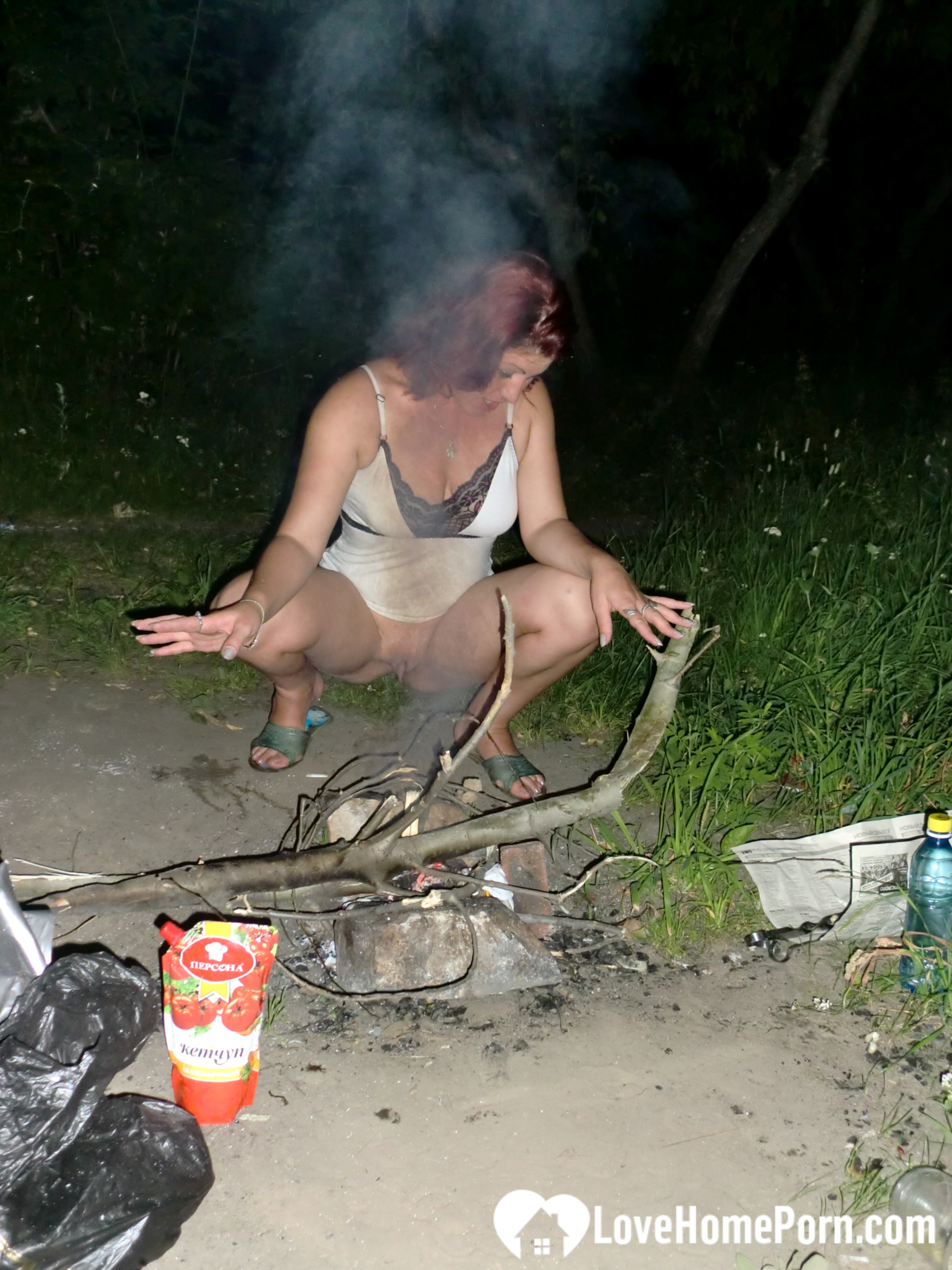 Midnight camping goes wild with my kinky girlfriend