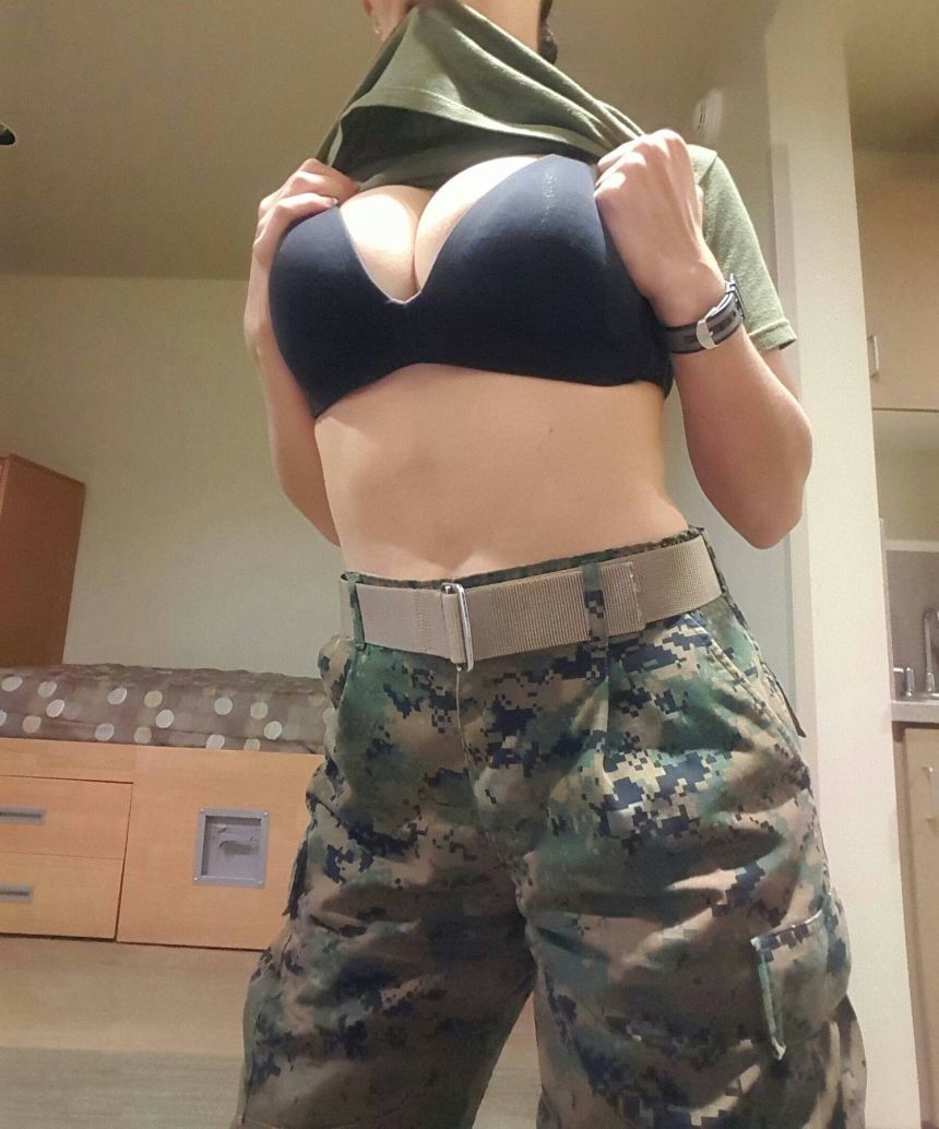 Sexy Army Chick In Barracks