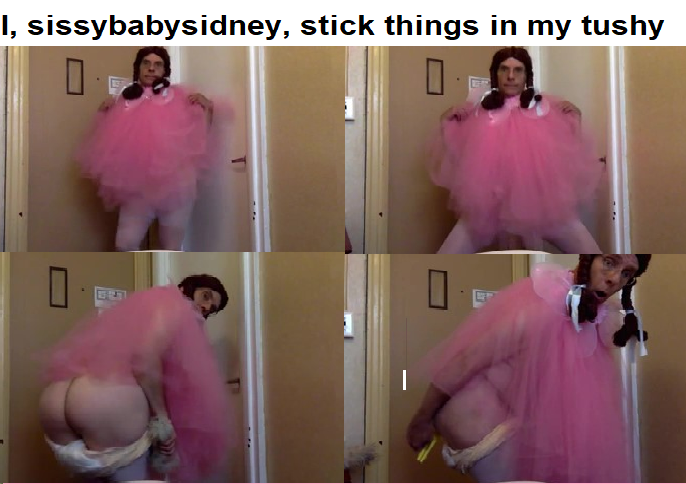 Stills from sissybabysidney's embarrassing videos