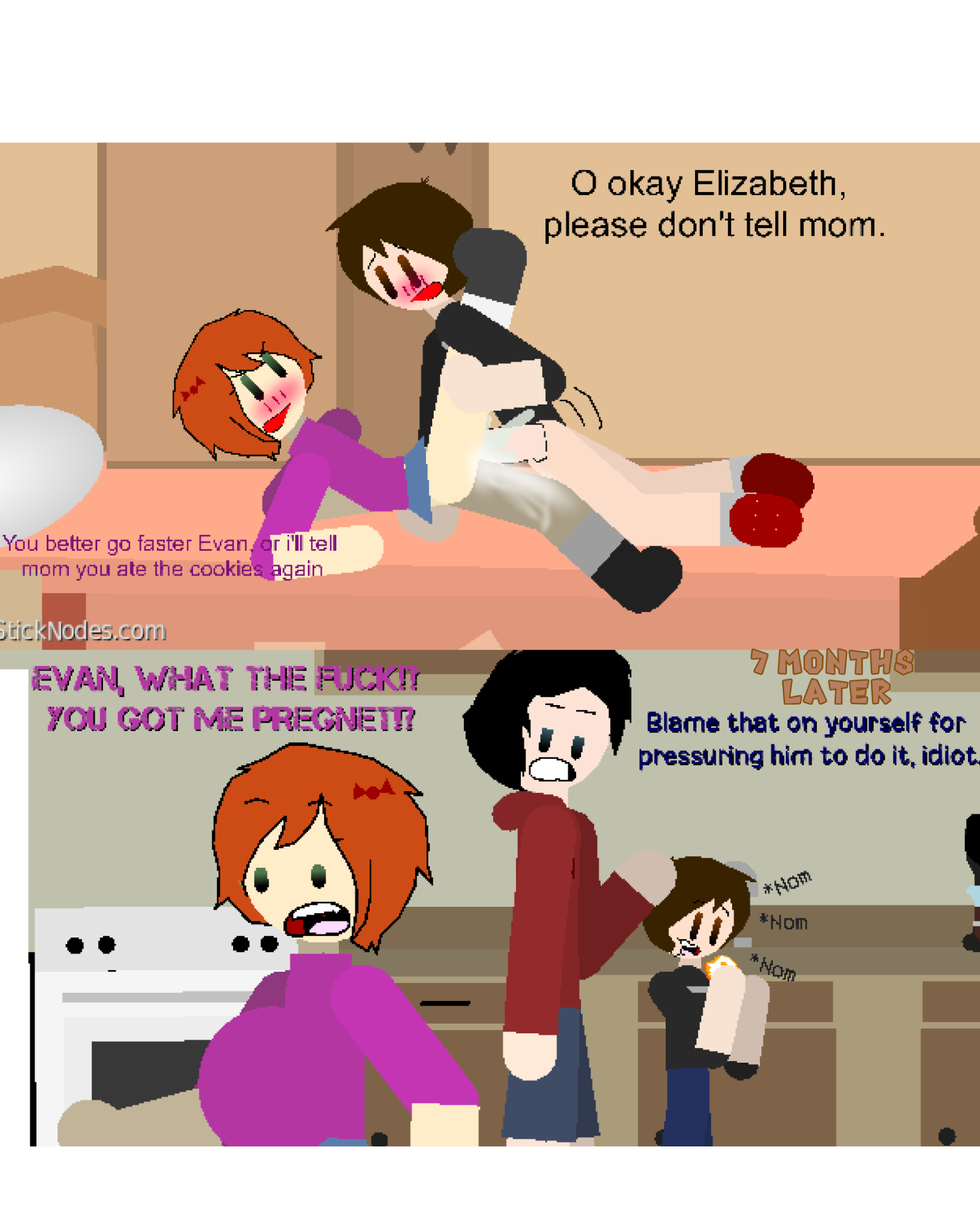 Elizabeth blackmails Evan