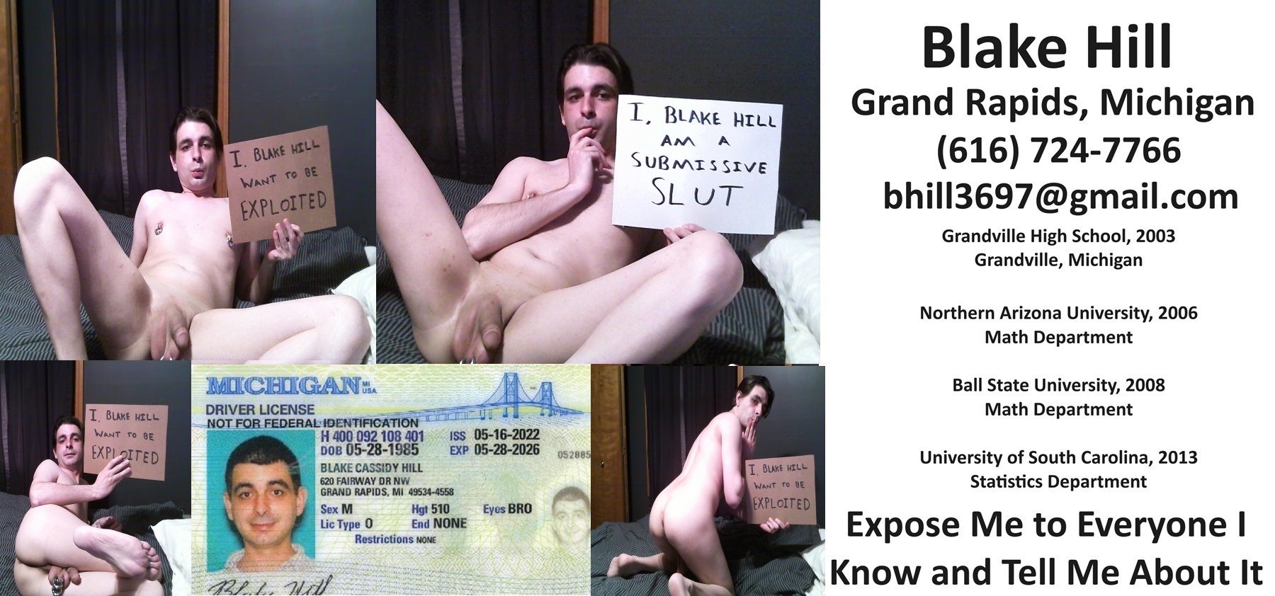 Webslut Blake Hill from Grand Rapids Michigan  collages
