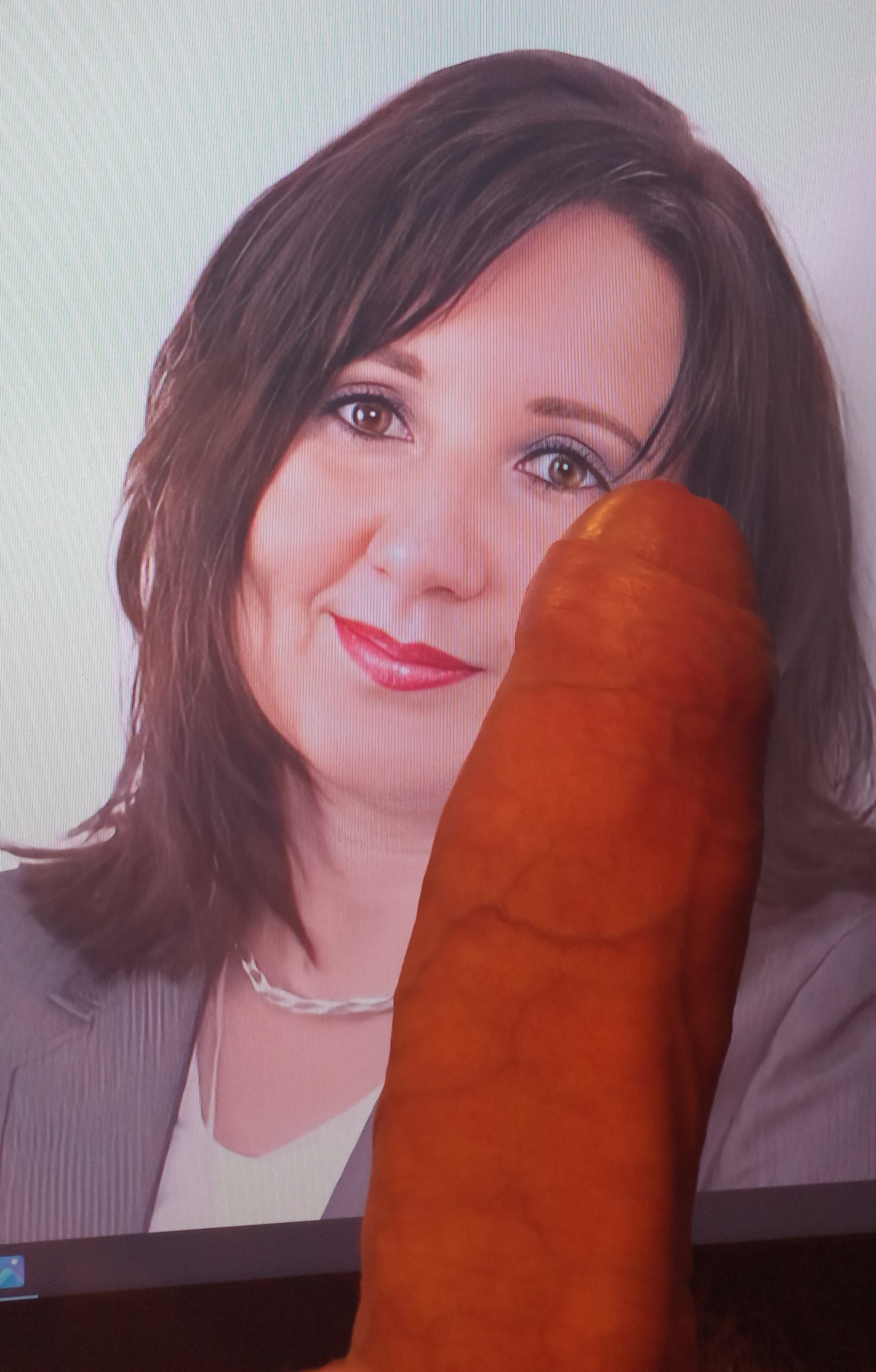 Secretary Michaela is a sexy cum target
