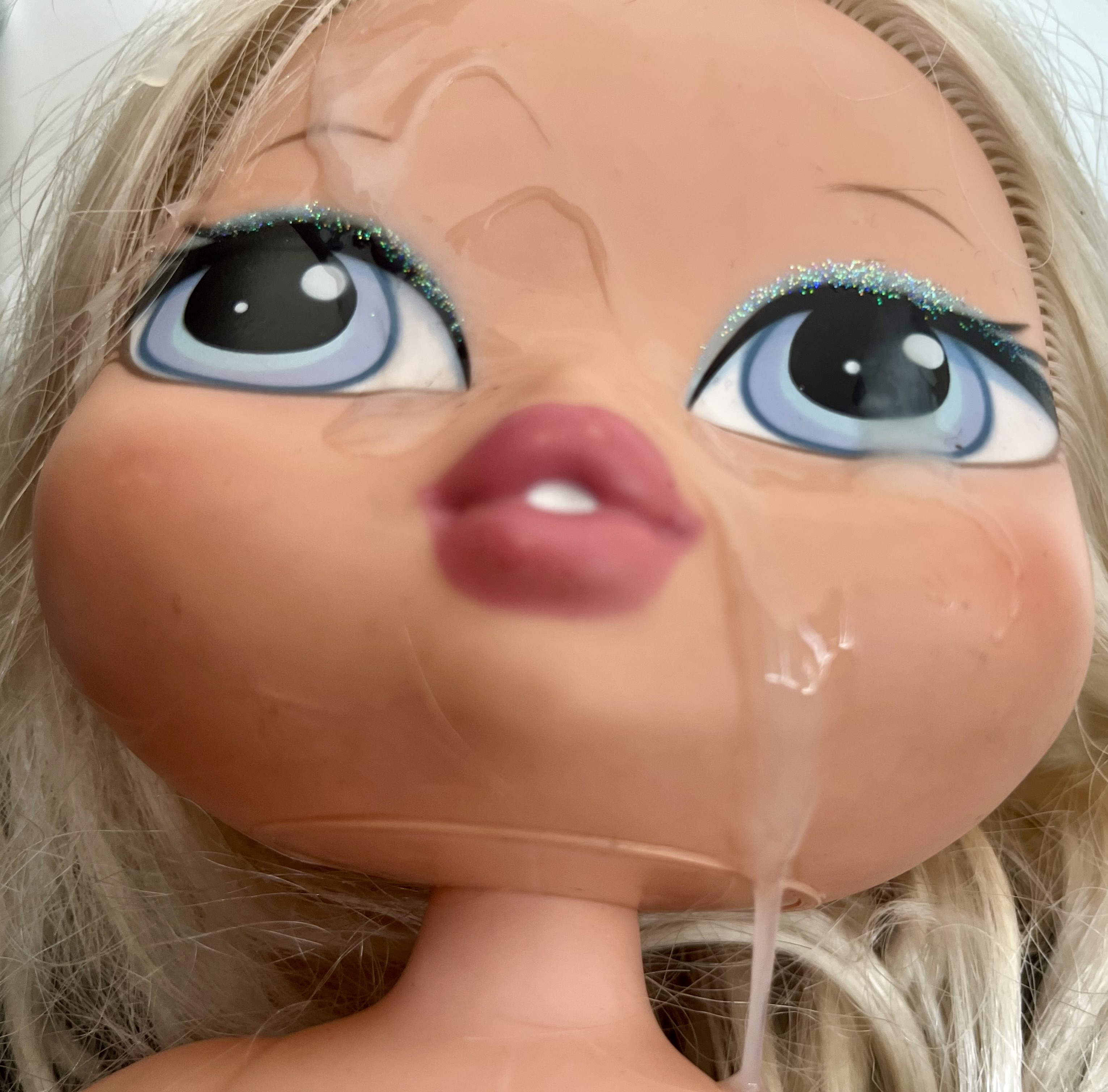 Smelly blonde second handstore doll fist asshole and facial